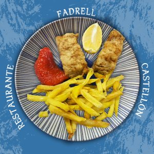 Almuerzo plato bacalao